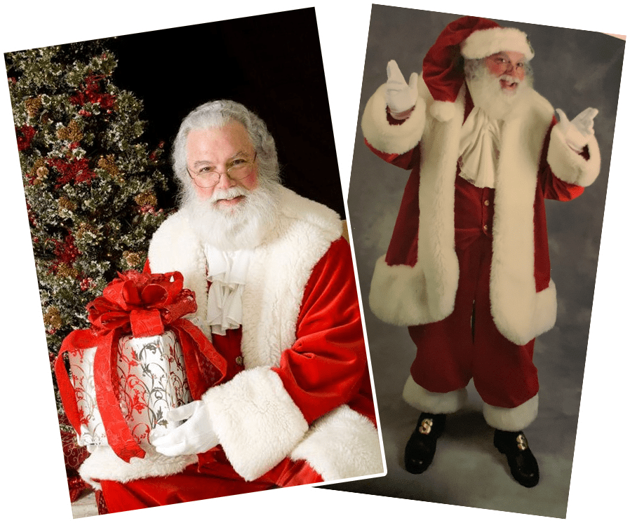 Santa Holding a Gift Box